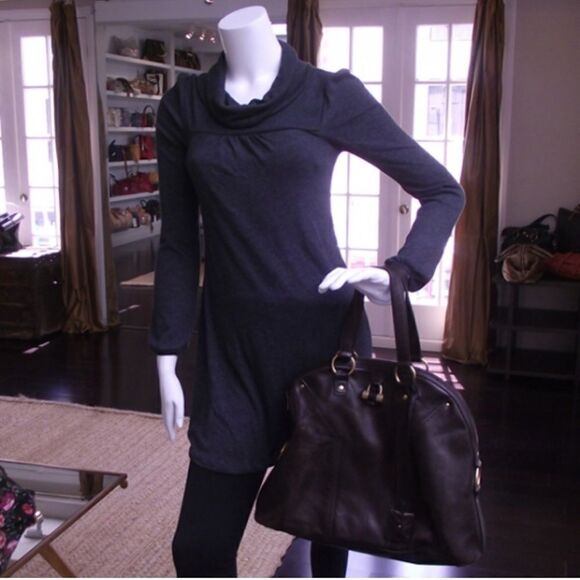 Authentic Yves Saint Laurent Brown Muse Leather Satchel - Picture 16 of 16